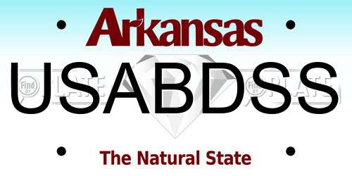 USABDSS Arkansas License Plate