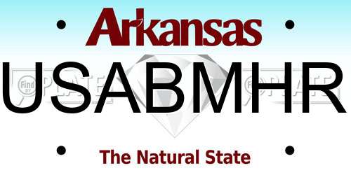 USABMHR Arkansas License Plate