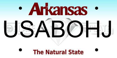 USABOHJ Arkansas License Plate