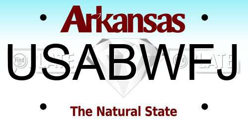 USABWFJ Arkansas License Plate
