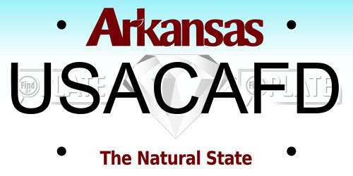 USACAFD Arkansas License Plate
