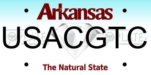 USACGTC Arkansas License Plate