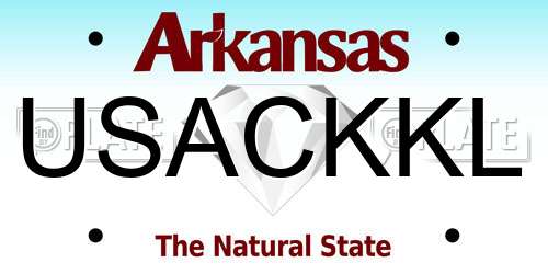 USACKKL Arkansas License Plate