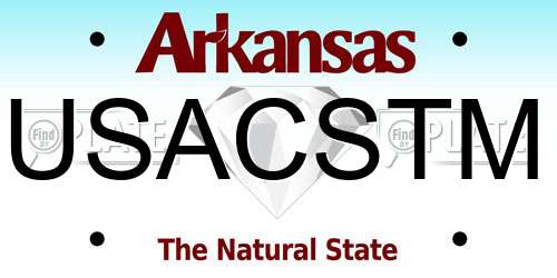 USACSTM Arkansas License Plate