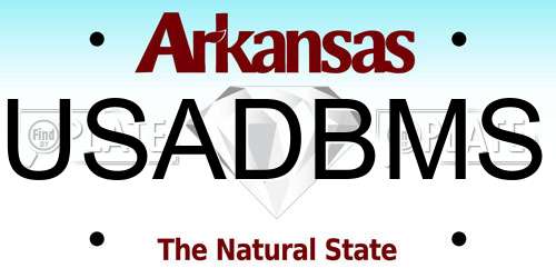 USADBMS Arkansas License Plate