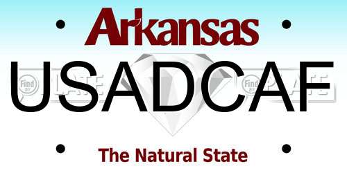 USADCAF Arkansas License Plate