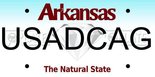 USADCAG Arkansas License Plate