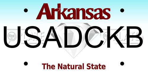 USADCKB Arkansas License Plate