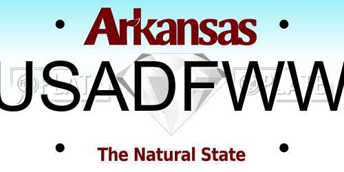 USADFWW Arkansas License Plate