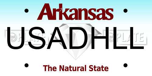 USADHLL Arkansas License Plate