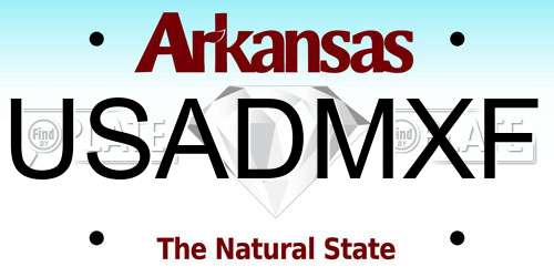 USADMXF Arkansas License Plate