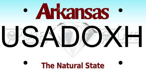 USADOXH Arkansas License Plate