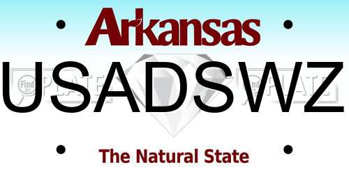 USADSWZ Arkansas License Plate
