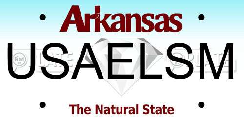 USAELSM Arkansas License Plate