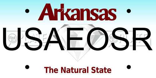 USAEOSR Arkansas License Plate