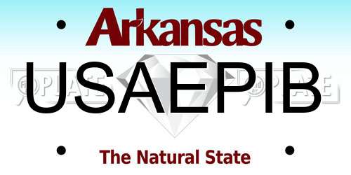 USAEPIB Arkansas License Plate