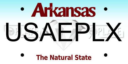 USAEPLX Arkansas License Plate