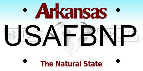USAFBNP Arkansas License Plate