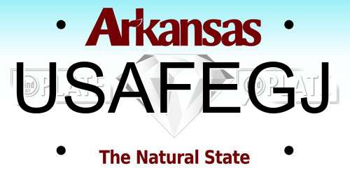 USAFEGJ Arkansas License Plate