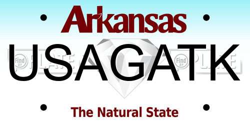USAGATK Arkansas License Plate
