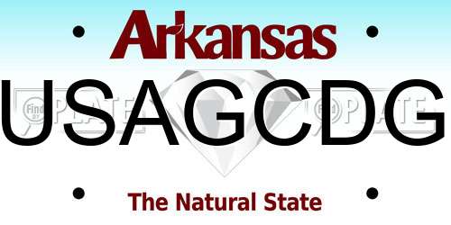 USAGCDG Arkansas License Plate