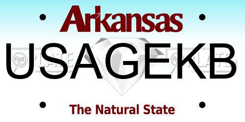 USAGEKB Arkansas License Plate