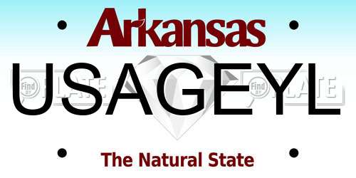 USAGEYL Arkansas License Plate