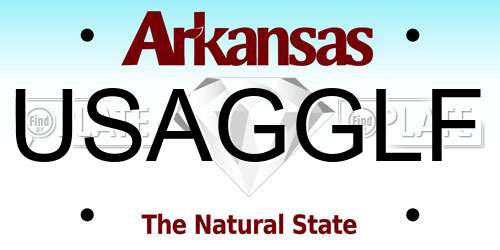 USAGGLF Arkansas License Plate