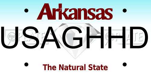 USAGHHD Arkansas License Plate