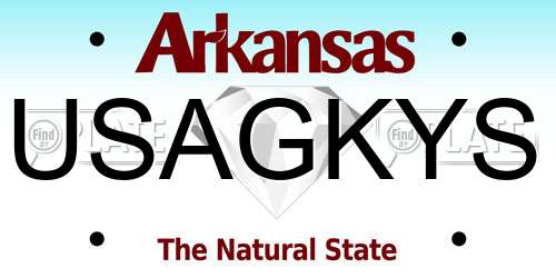 USAGKYS Arkansas License Plate