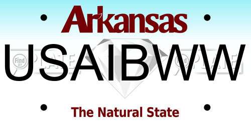 USAIBWW Arkansas License Plate