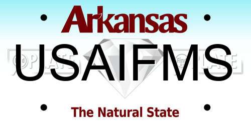 USAIFMS Arkansas License Plate
