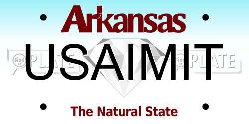 USAIMIT Arkansas License Plate