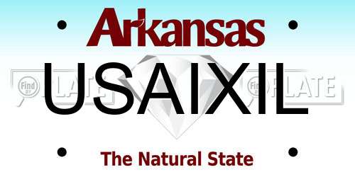 USAIXIL Arkansas License Plate
