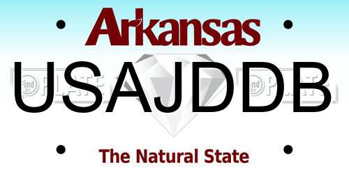 USAJDDB Arkansas License Plate