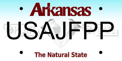 USAJFPP Arkansas License Plate