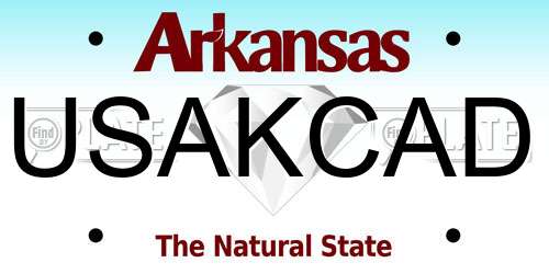 USAKCAD Arkansas License Plate