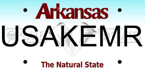 USAKEMR Arkansas License Plate