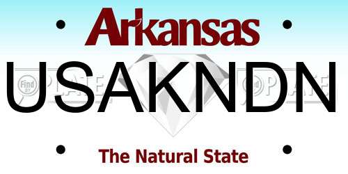 USAKNDN Arkansas License Plate