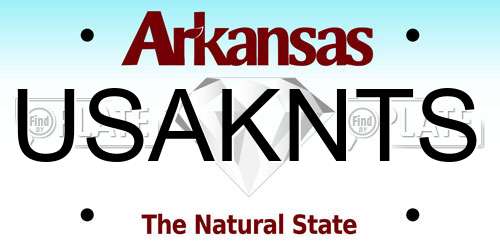 USAKNTS Arkansas License Plate
