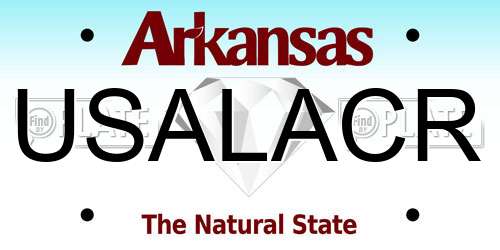 USALACR Arkansas License Plate