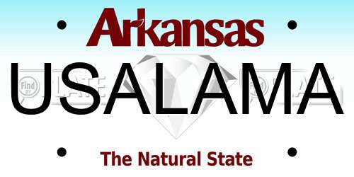 USALAMA Arkansas License Plate