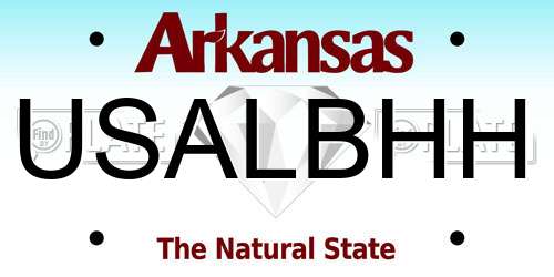 USALBHH Arkansas License Plate