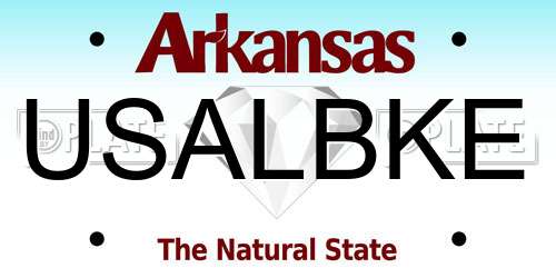 USALBKE Arkansas License Plate