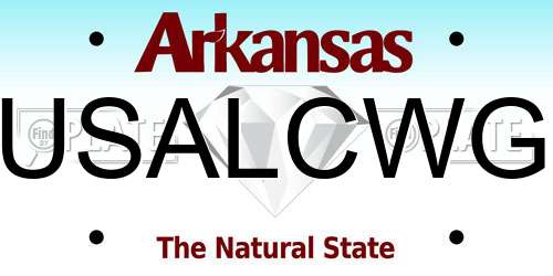 USALCWG Arkansas License Plate