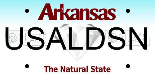 USALDSN Arkansas License Plate
