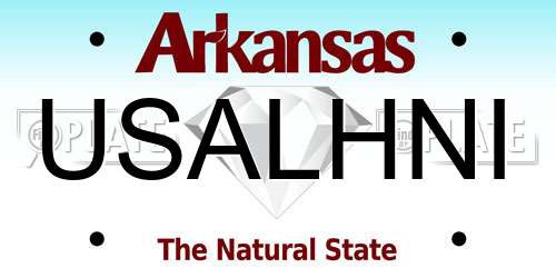 USALHNI Arkansas License Plate