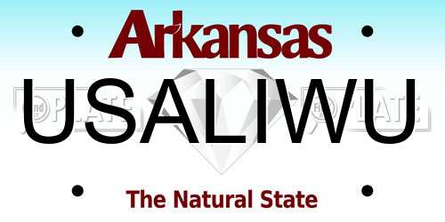 USALIWU Arkansas License Plate
