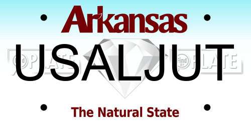 USALJUT Arkansas License Plate