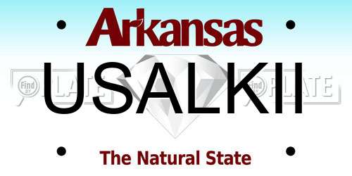 USALKII Arkansas License Plate